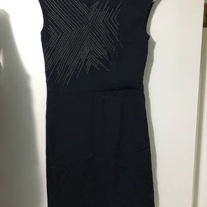 BCBG Max Adria Navy Studded Cocktail Dress XS